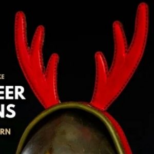 Выкройка кожаных рогов оленя в стиле повязки на голову.