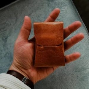 Выкройка кожаной визитницы без швов.