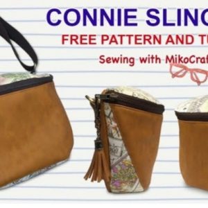 Выкройка женской сумки через плечо с открывающимся верхом.