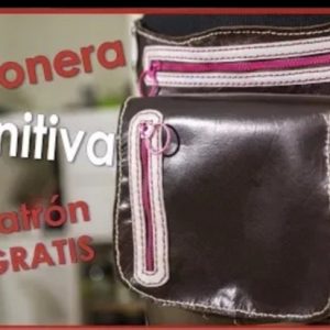 Выкройка кожаной поясной сумки для документов.