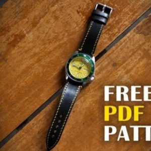 Выкройка кожаного ремешка для часов шириной 22 мм.