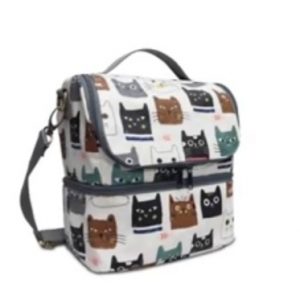 Выкройка мешка из ткани для переноски обеденных контейнеров.