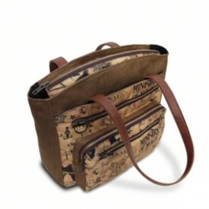 Выкройка тканевой сумки с передним карманом на молнии