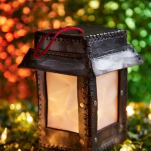 Выкройка кожаного декоративного фонаря для дома или природы.