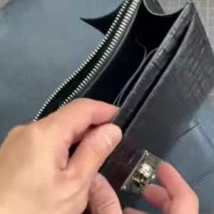 Выкройка кожаного клатча.