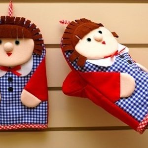 Выкройка тканевых прихваток для кухни.