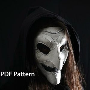 Выкройка кожаной маски ведьмы.