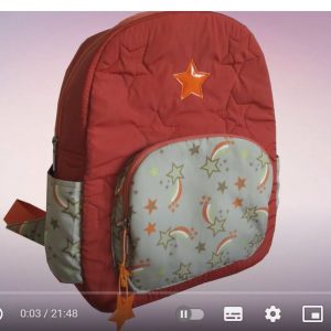 Выкройка тканевого школьного рюкзака.