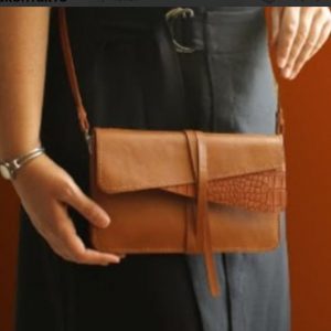 Выкройка женской кожаной сумки через плечо.