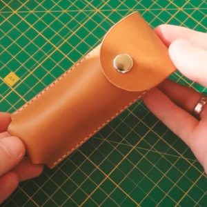 Выкройка кожаных ножен для ножа Opinel №8.