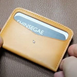 Выкройка кожаной визитницы.