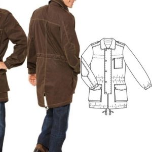 Выкройка мужской легкой куртки-парки