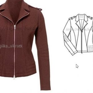 Выкройка женской куртки размером 98-140.