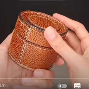 Выкройка кожаной шкатулки для хранения украшений.