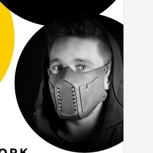 Выкройка кожаной маски для байкера.