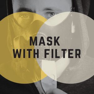 Кожаная маска в стиле дизель-панк с фильтром.