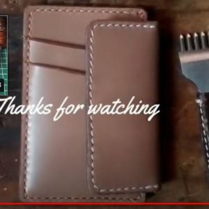 Выкройка небольшого кожаного кошелька-картхолдера на клапане с отделениями для карточек.