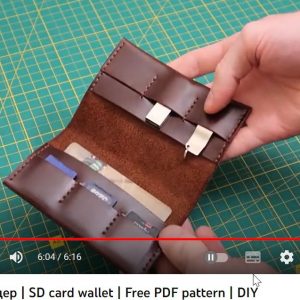 Выкройка кожаного органайзера для карт памяти SD.