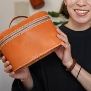 Выкройка кожаной косметички для туалетных принадлежностей.