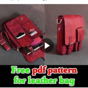 Выкройка для компактной кожаной сумки для документов.