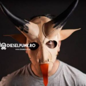 Выкройка кожаной маски легендарного альпийского рождественского черта Krampus