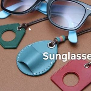 Выкройка компактной кожаной подставки для очков.