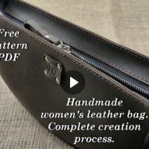 Выкройка женской сумочки с полукруглым дизайном.