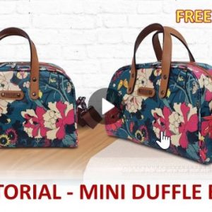 Выкройка тканевой дорожной сумки со сборками, сопровождаемая видеомастер-классом.