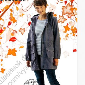 Выкройка легкой женской парки (ветровки) размеров от 34 до 52
