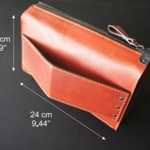 Выкройка кожаного клатча.