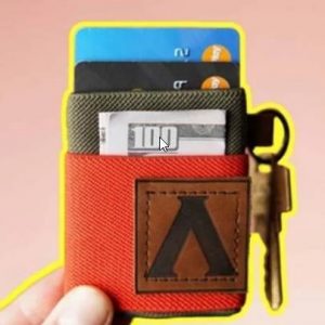 Выкройка мини-кошелька из резинки с примерами фурнитуры.