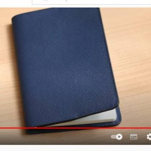 Выкройка кожаной обложки для блокнота формата A6.