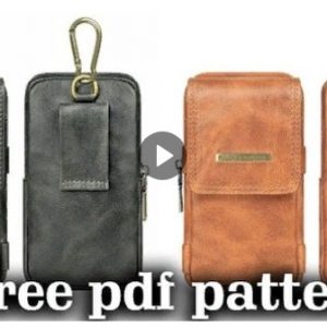 Выкройка кожаной сумки через плечо.