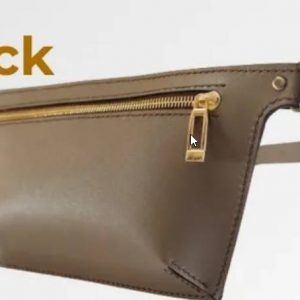 Выкройка кожаной сумки-банана на ремень.