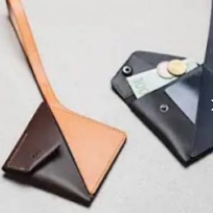 Выкройка необычного кошелька с кожаным ремешком для мелочи