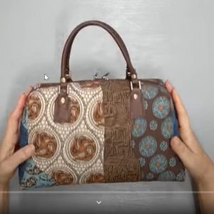 Выкройка простой большой сумки из ткани.