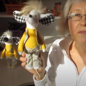 Выкройка мягкой тканевой игрушки в виде крысы.