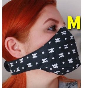 Выкройка тканевой маски для лица без резинок.