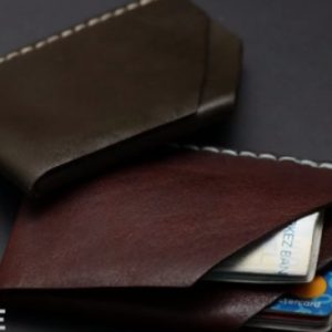 Выкройка для тонкой кожаной визитницы.