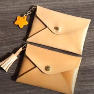 Выкройка тонкого кожаного бесшовного кошелька.