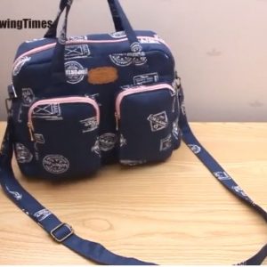 Выкройка компактной тканевой дорожной сумки.