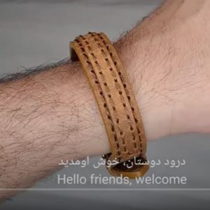 Выкройка тонкого кожаного браслета на руку.