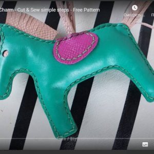 Выкройка кожаного кулона в форме лошади для сумки или брелка.