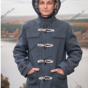 Выкройка мужского шерстяного дафлкота.