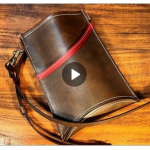 Выкройка кожаная сумка кросс боди под телефон