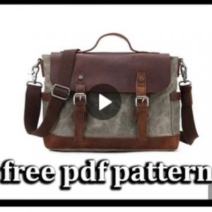 Выкройка кожаного портфеля с ремнями