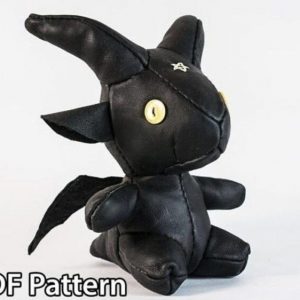 Выкройка мягкой кожаной игрушки демона Бафомета.