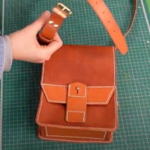 Выкройка для кожаной сумки через плечо.