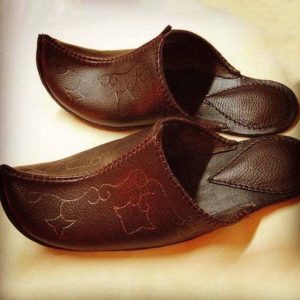 Выкройка кожаных турецких тапочек.