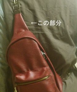 Кожаная сумка-слинг с декоративным узором на одном из ремней.